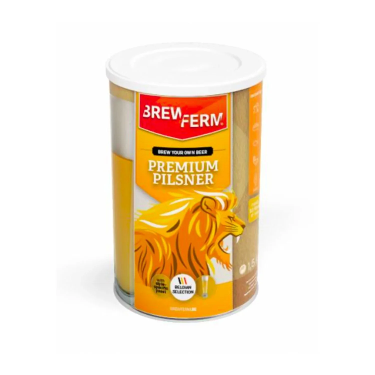 Brewferm Bierpakket Premium Pilsner, 1,5kg - Alles wat je nodig hebt om thuis de perfecte Pilsner te brouwen