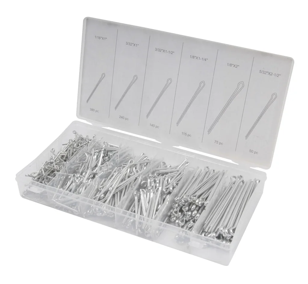 Split pins, 1000 pieces in assortment box