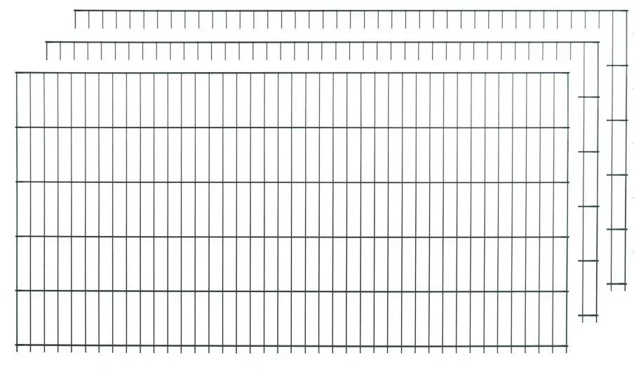 Set groene staafmatten, 10 stuks, elk 125 cm x 200 cm