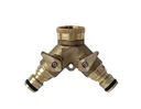 2-weg waterverdeler voor 1/2" + 3/4" / kraanaansluiting / kraanadapter