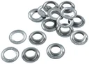 Eyelets with washers, 18 mm, galvanized, 10 pieces, for 480095 eyelet pliers XXL