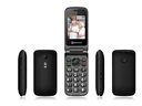 Mobile phone PowerTel M6750 foldable, SOS button and charging cradle