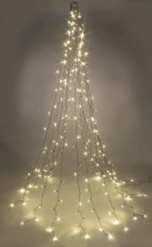 String lights with 160 LEDs - 8 strands of 2m each