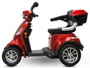 E-scooter red - 4 wheels - 25 km/h - senior mobile