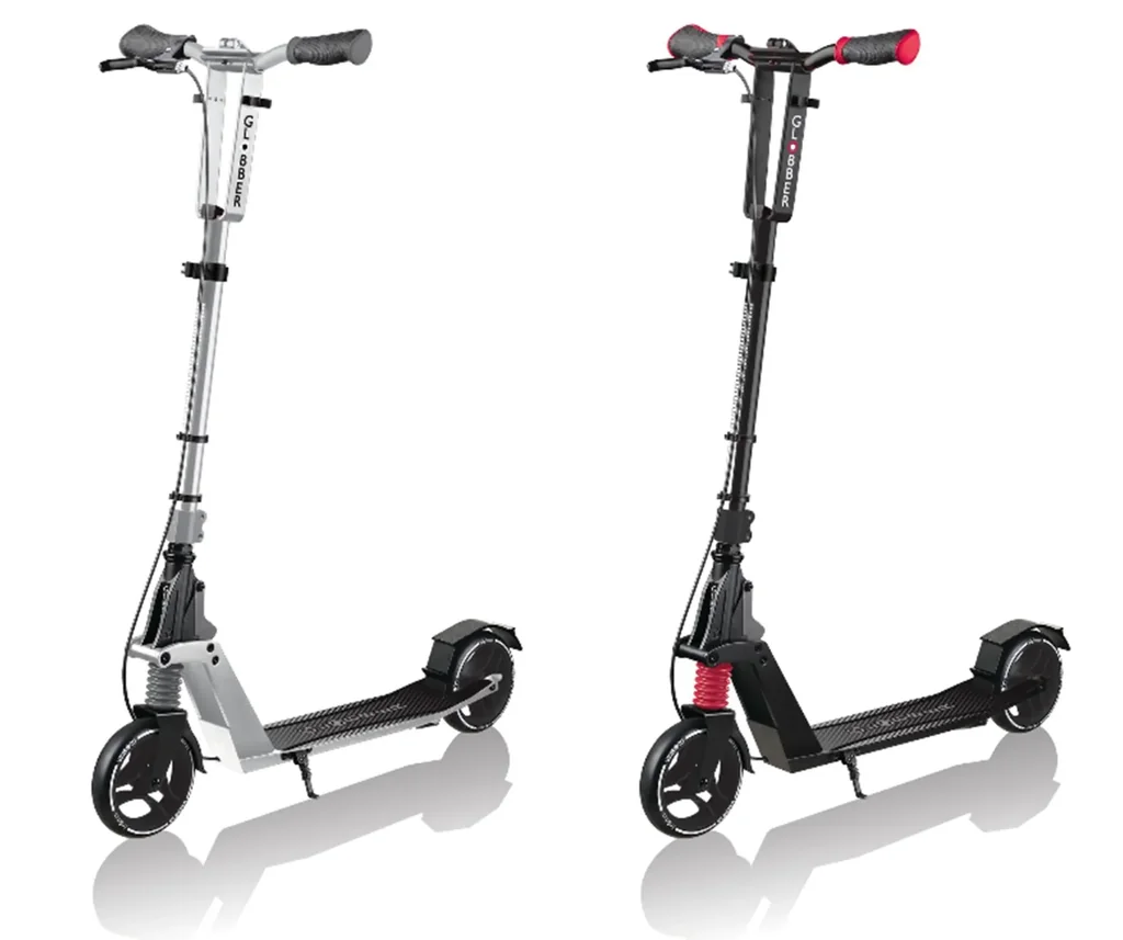 ONE K 165 DELUXE scooter, 165 mm, ABEC 7, height adjustable, handbrake, folding mechanism, silver