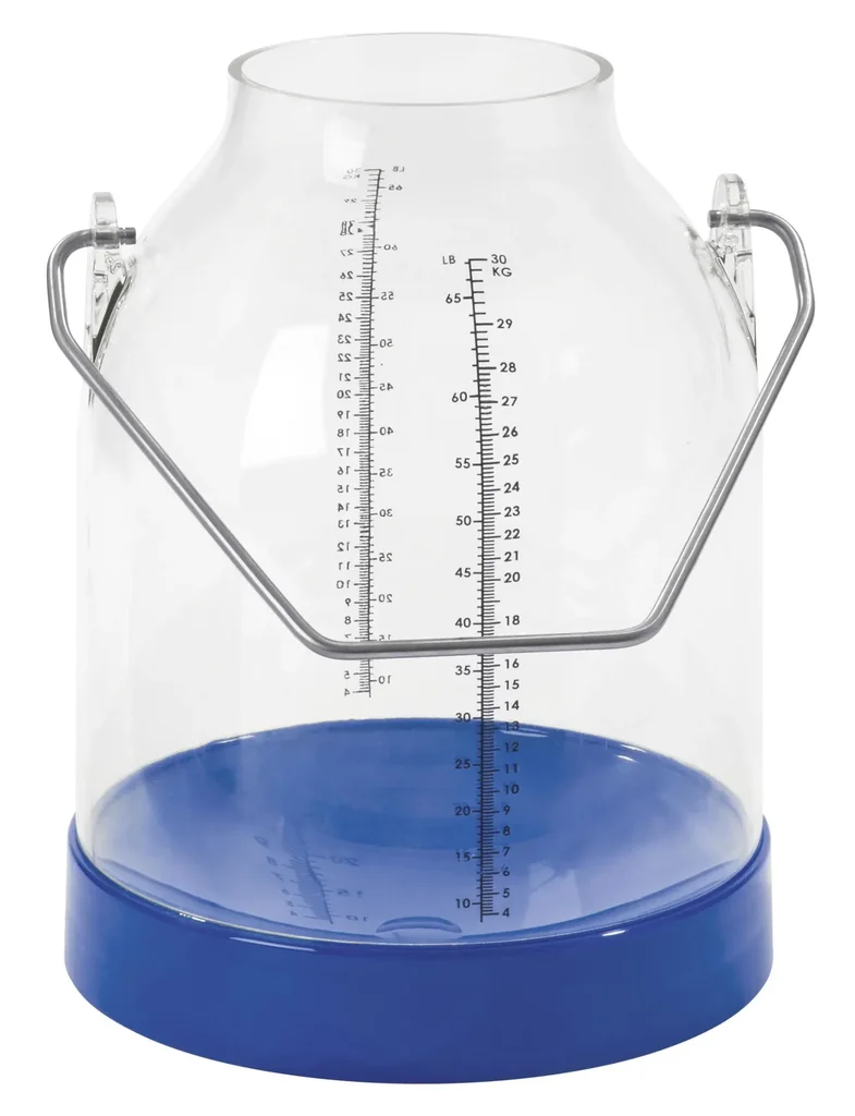 Milking bucket, 30 liters, blue, handle height 143 mm
