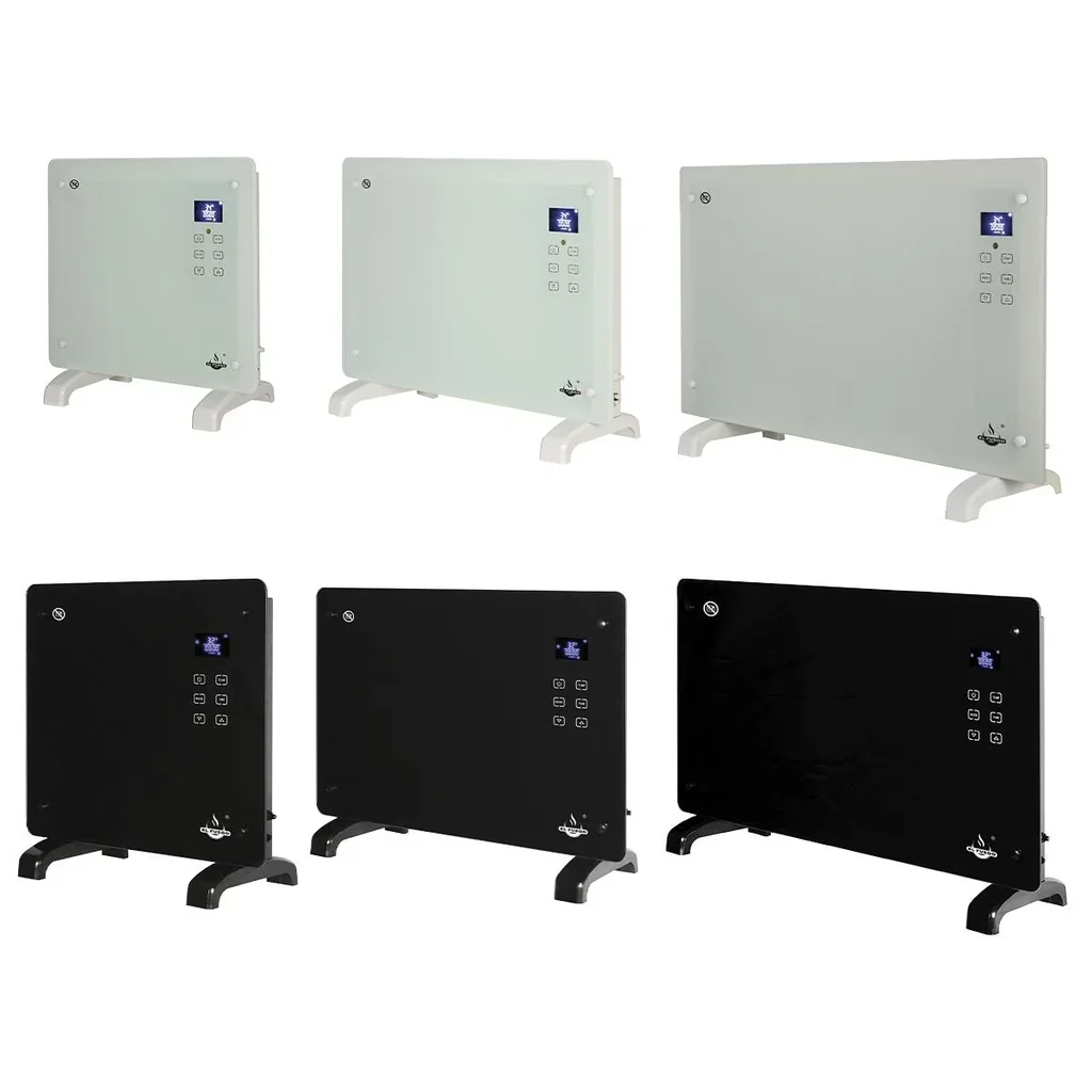 Glass convector, white, 2000 W