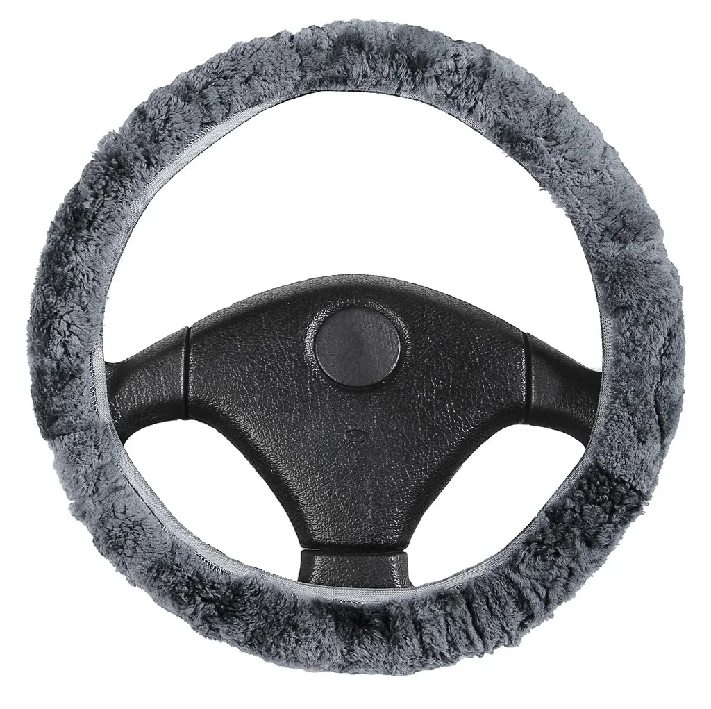Steering wheel cover lambskin, anthracite