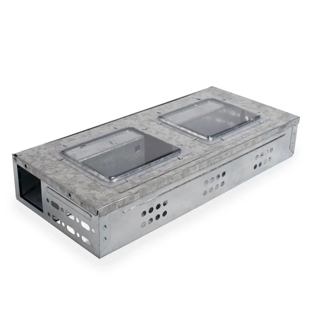 Rat trap multiple catch system, galvanized with window