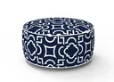 Inflatable lounge stool in blue/white