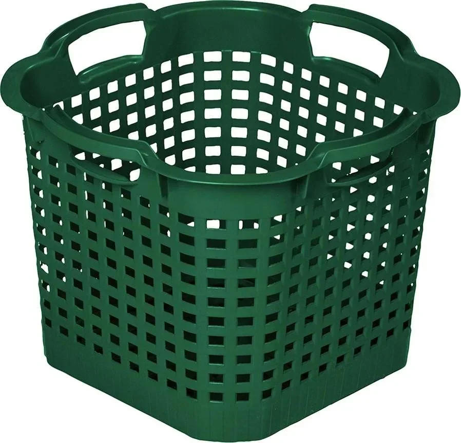 Harvest and storage basket, rotatable and stackable