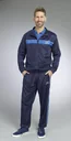 3-piece leisure suit, color navy-royal blue, size 2XL