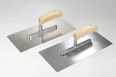 Smoothing trowel 280 x 130 x 0.7mm, stainless steel, natural wood handle