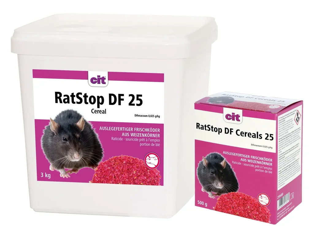 RatStop DF 25 Cereal fresh bait, for indoor and outdoor use, 500 g