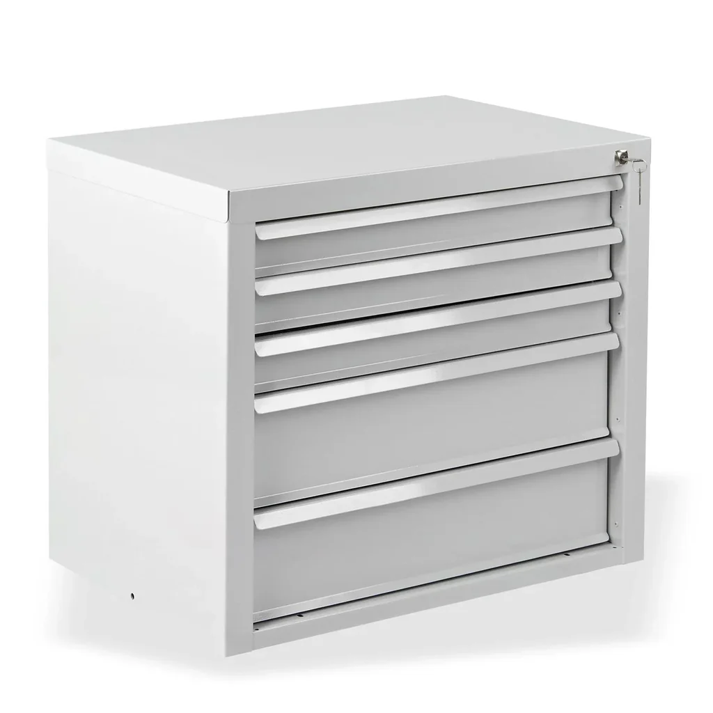 Drawer cabinet / tool cabinet mammut, 5 drawers, RAL7035
