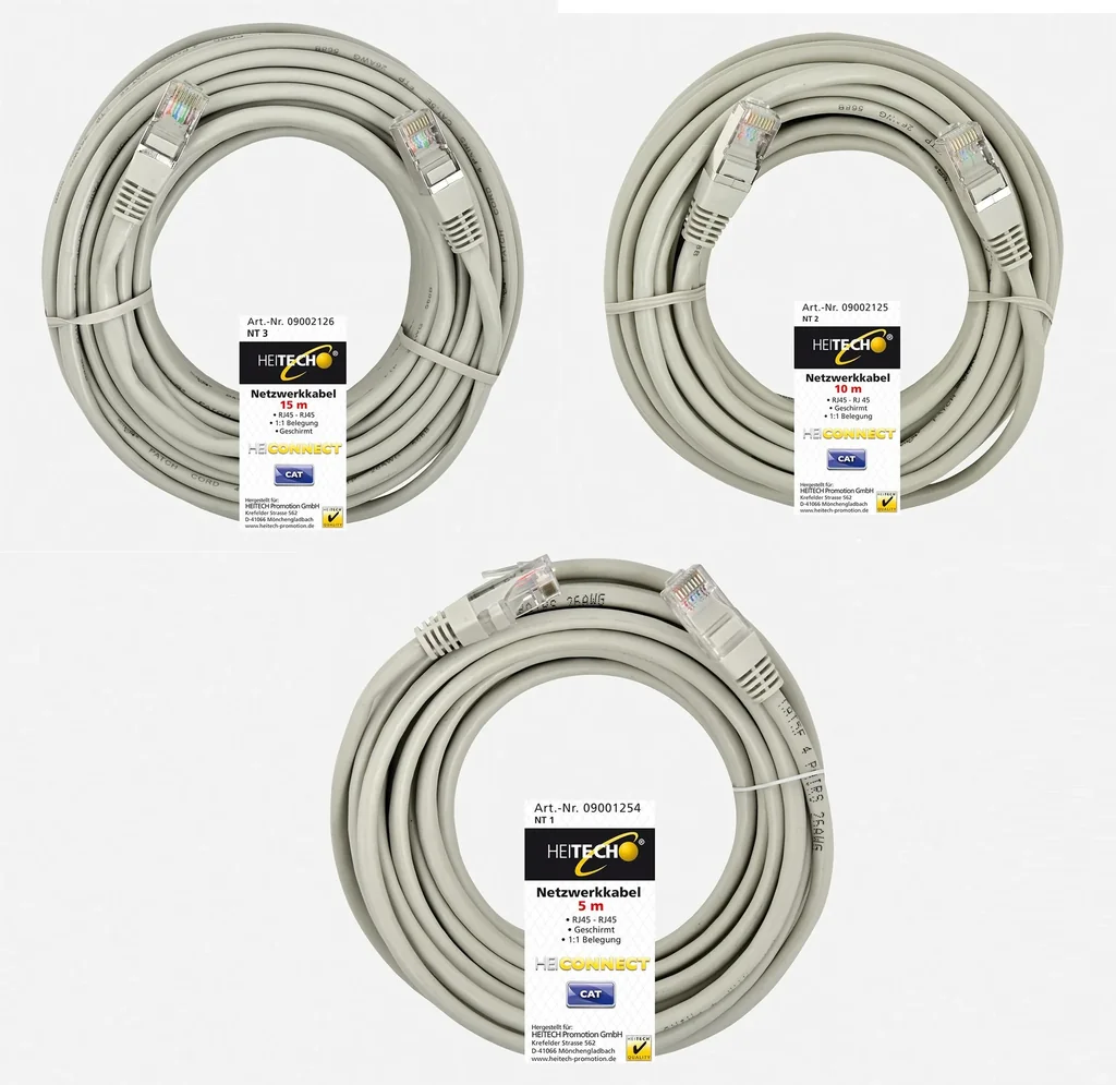 Network cable 5m, RJ45-RJ45, shielded, 1:1 assignment