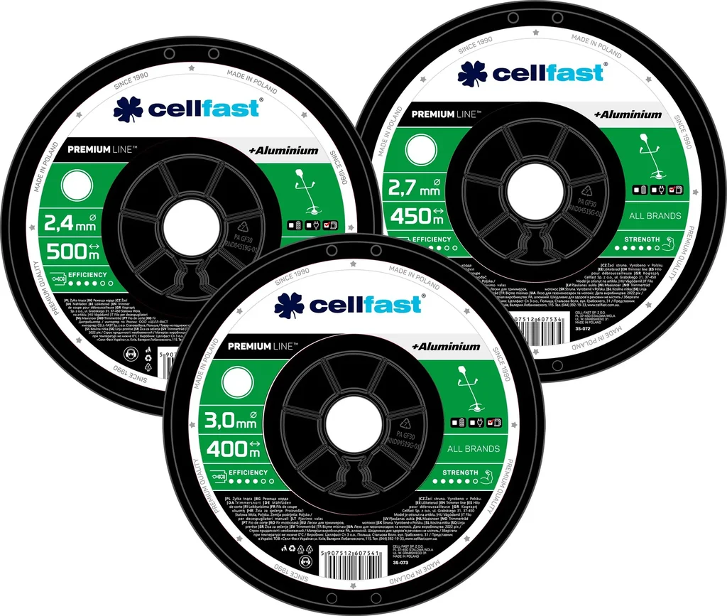PREMIUM mowing lines on spool 2.4 mm x 500 m round