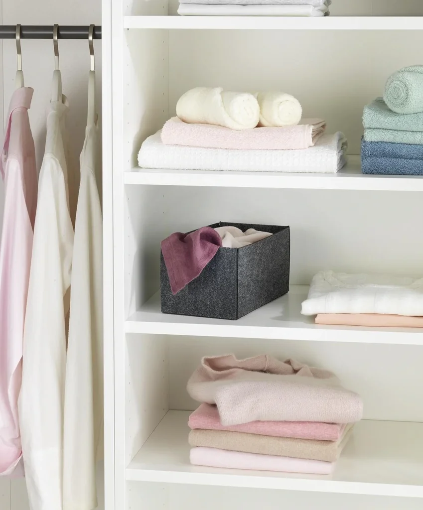 Felt basket, foldable, size S