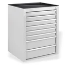 Drawer cabinet / tool cabinet mammut, 8 drawers, RAL 7035