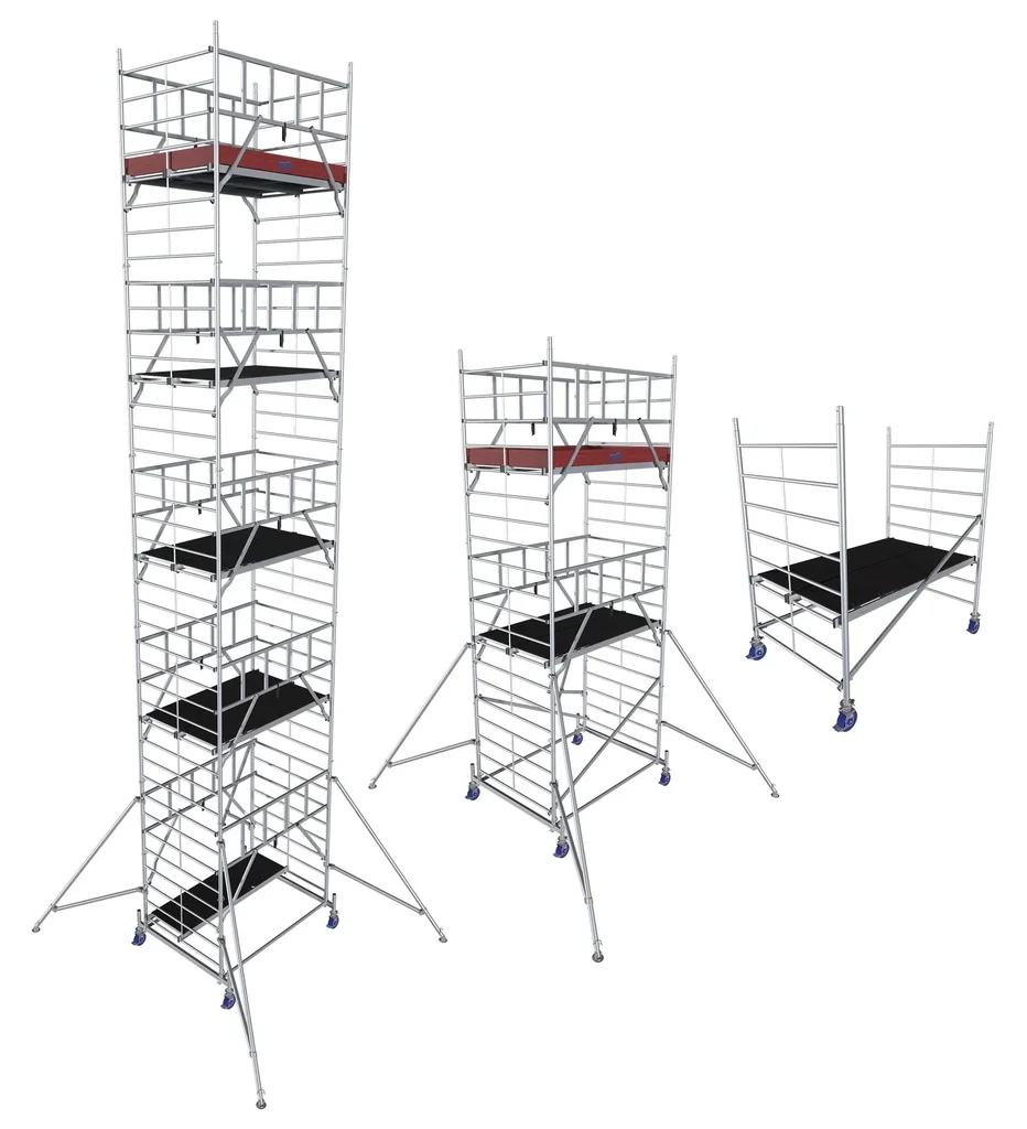 MONTO ProTec XXL aluminum mobile scaffolding, wide structure, working height approx. 5.30 m