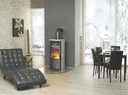 Fireplace stove Opera-B (7 kW) cream-white, continuous burning, automatic