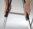 Work trestles, foldable, height-adjustable, set of 2
