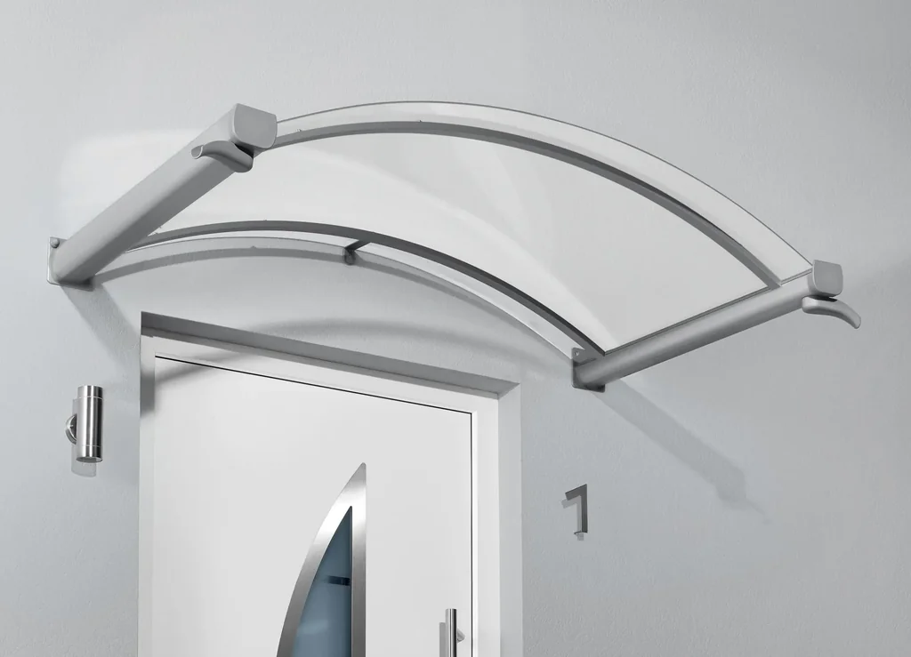 Arched canopy type BV/B, 1600 x 900 x 250 mm, white - 17 kg