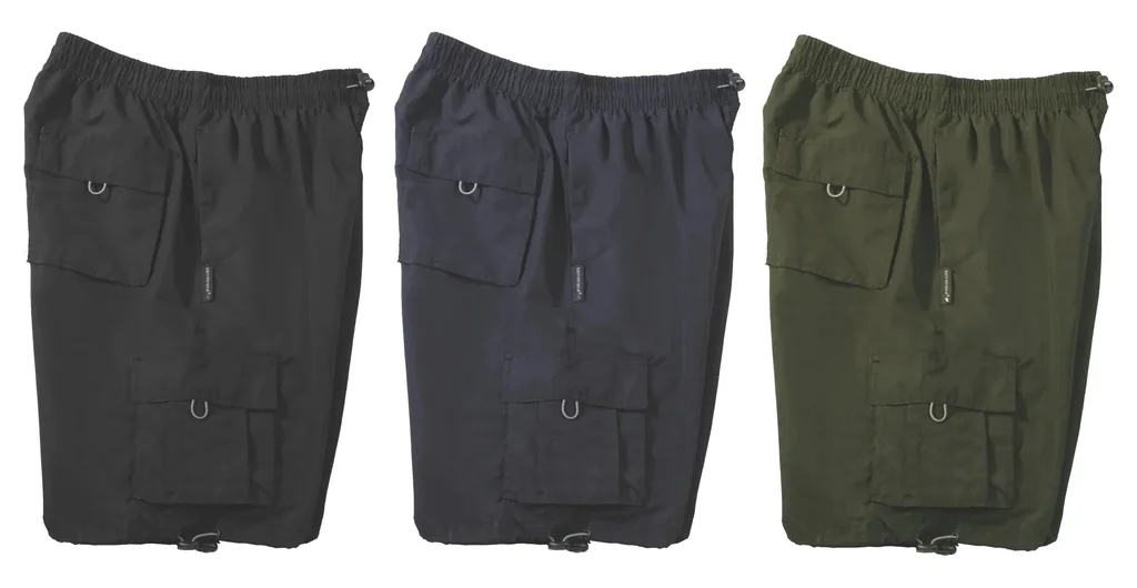 Men's elasticated shorts, olive, size L