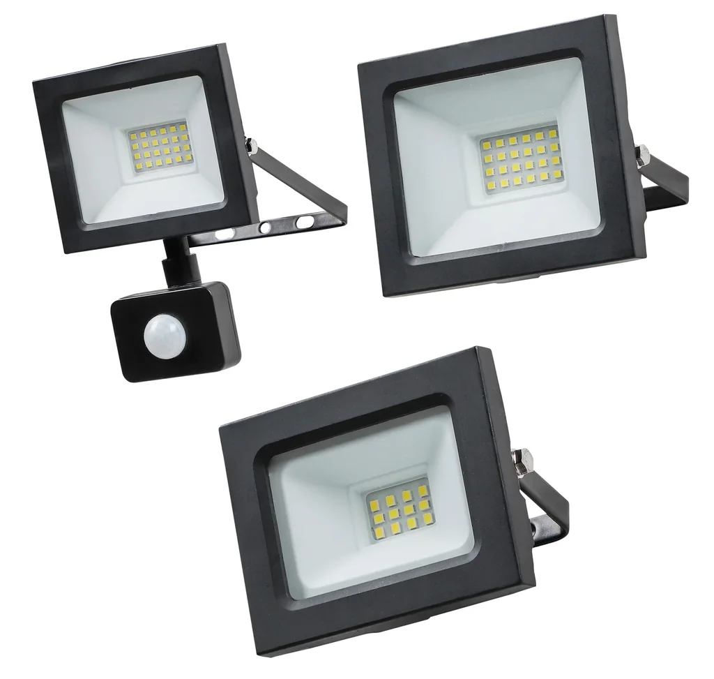 LED outdoor spotlight black, 20W 1500 lumens