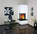 Easy 500 time-burning fireplace kit 8 kW with shelf ledge natural black