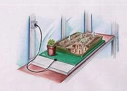 Heating plate, size 40 x 65 cm, power 42 watts