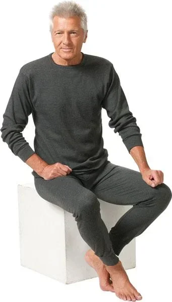 Thermal undershirt, long-sleeved, anthracite, size 2XL