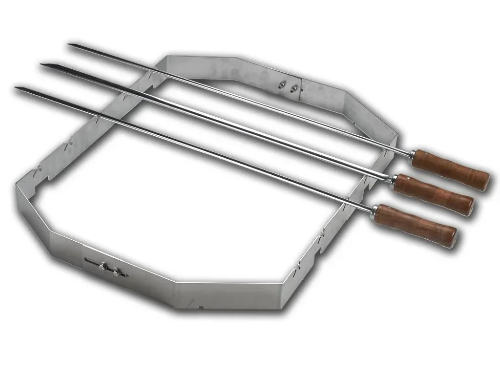 ChurrascoBBQ - Set for Smokin Pizzaring: 57 cm for South American spit grilling