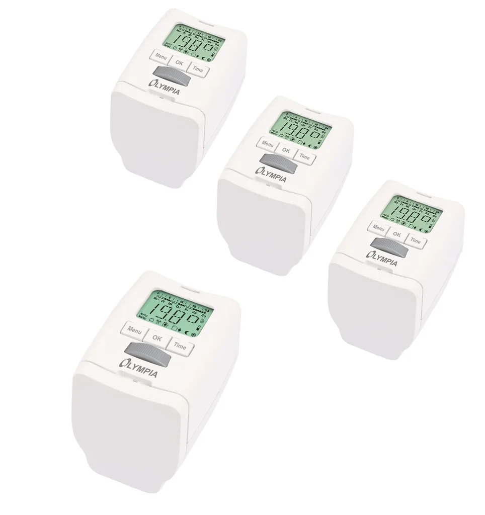 Energy-saving controller for radiators with window open detection, set of 3