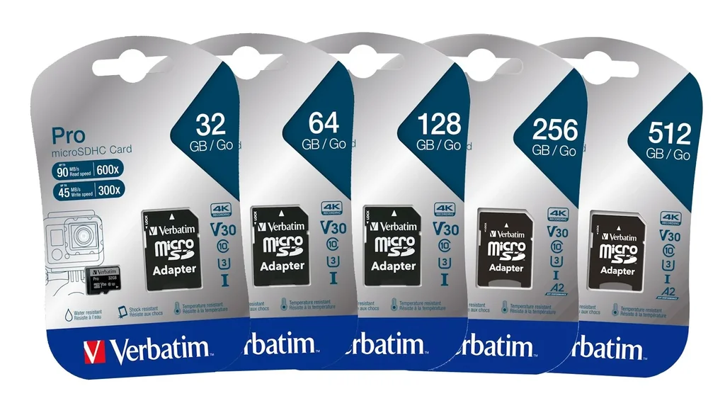 64 GB microSDXC memory card with SD card adapter, U3, UHS-I