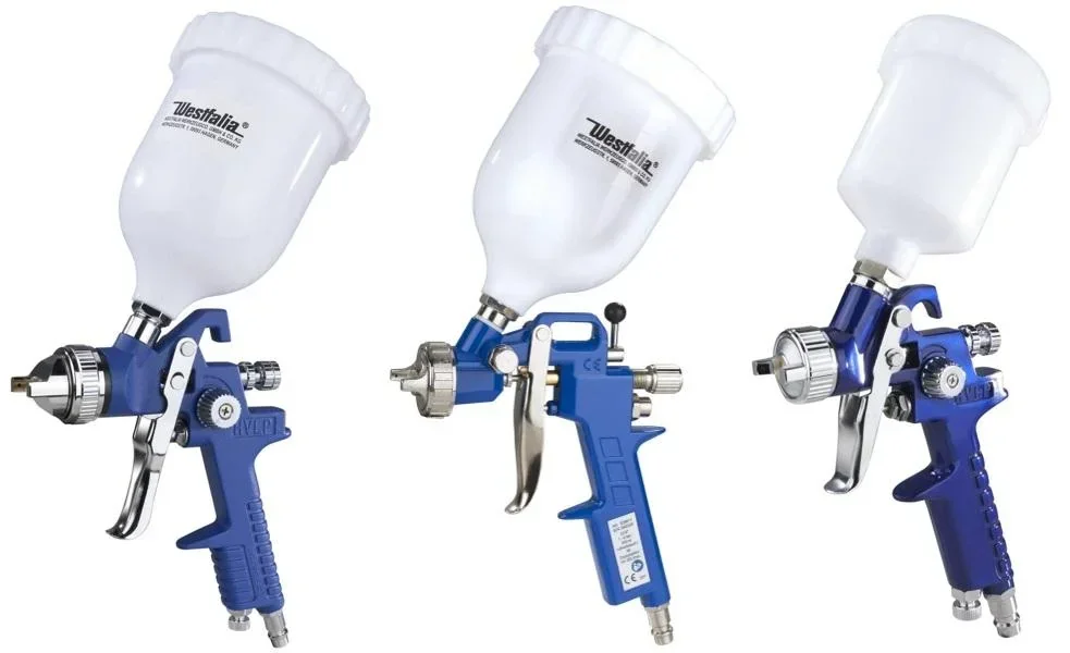 Paint spray gun with gravity feed cup, 600 ml