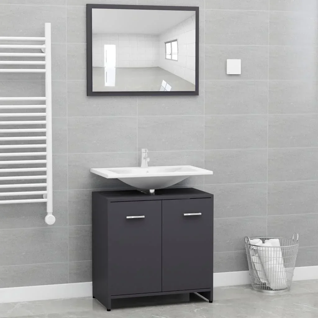 Bathroom cabinet gray