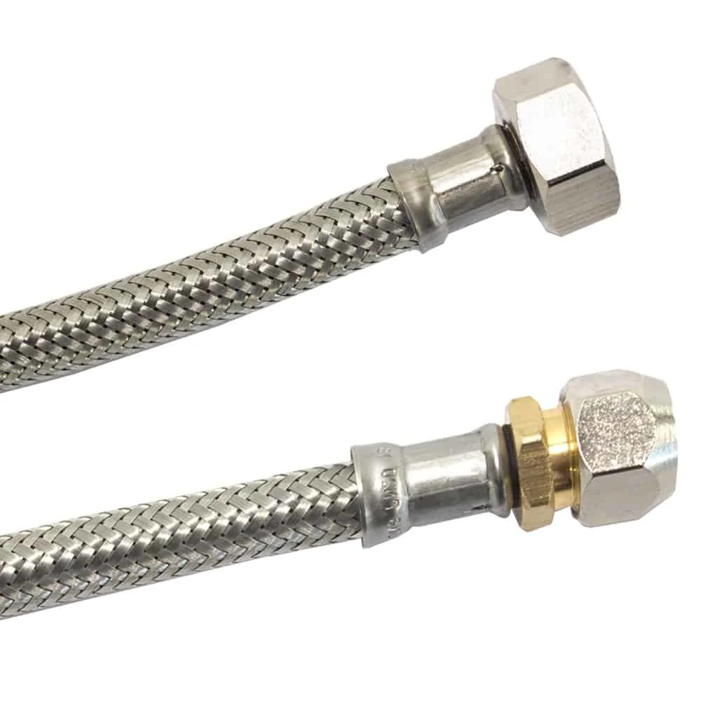 Flexibele Waterslang RVS DN8, 3/8"ÜM 1500mm - Geschikt voor Drinkwater