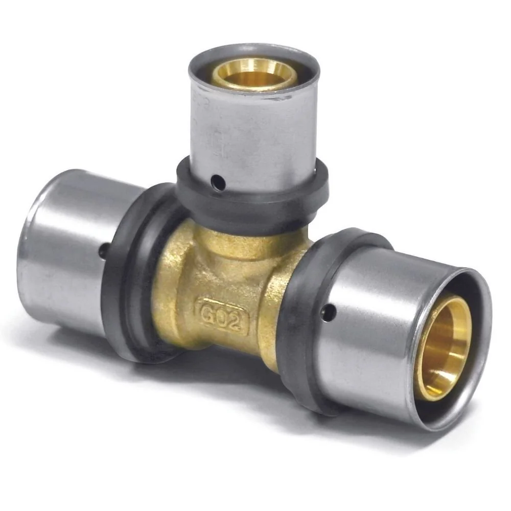 Persfitting T-stuk, Reduced Middenstuk voor Drinkwater & CV