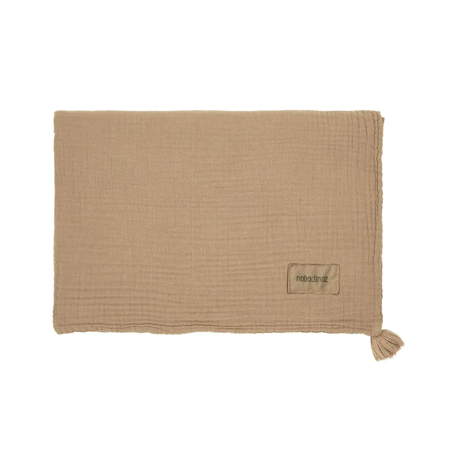 Nobodinoz WABI SABI babydeken, dubbele mousseline deken, 65 x 100 cm, kleur: Sesam