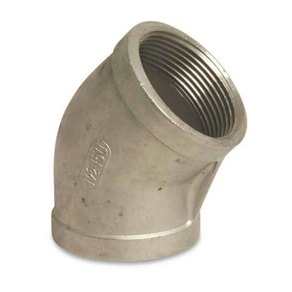 RVS Winkel 45 Graden, 3/8" Binnendraad, V4A
