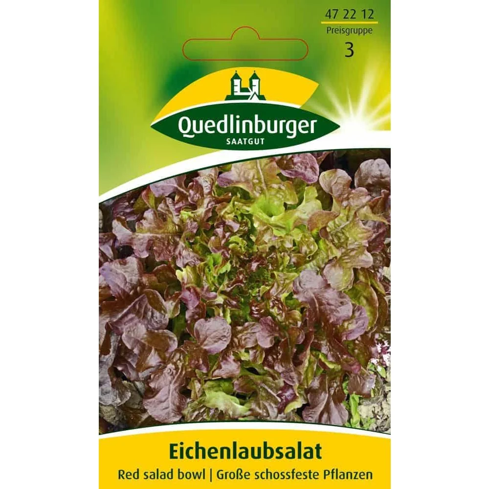 Eikenbladsla 'Red Salad Bowl' - Zaden voor rode pluksla