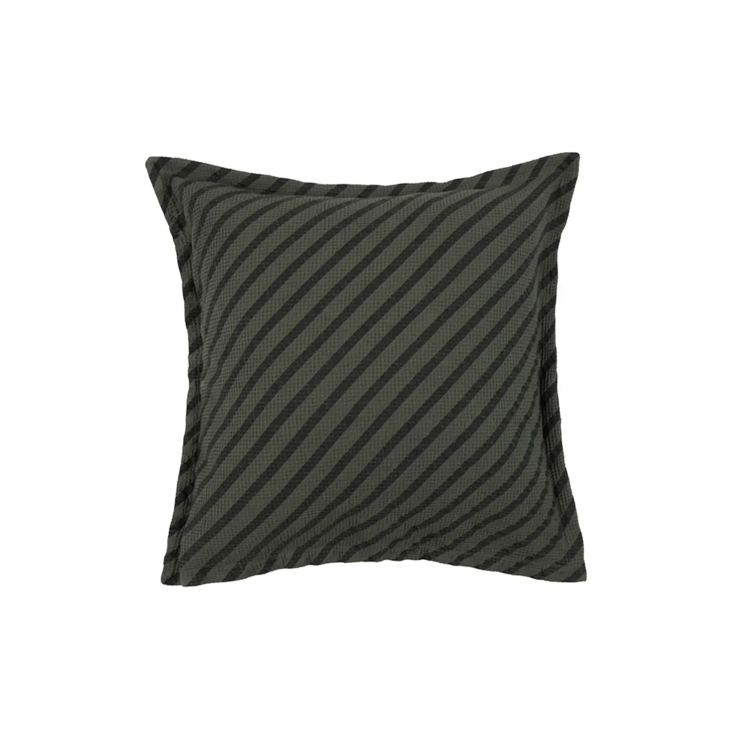 Nobodinoz LANDSCAPE Kussen - wafelpatroon, 45 x 45 cm, kleur: Gestreept vetivergras