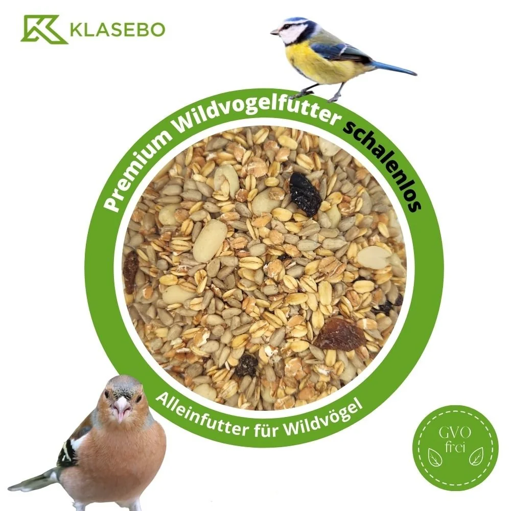 Vogelvoer, 20 kg premium wildvogelvoer zonder schil, strooivoer