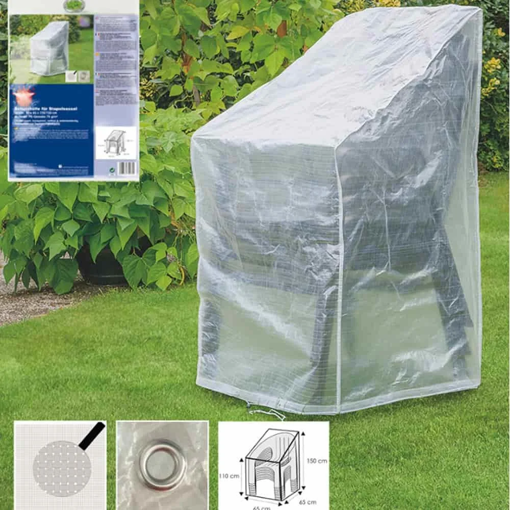 Transparante Tuinstoel Beschermhoes - Afdekhoes Verstelbare Stoel 65x65x120/80 cm