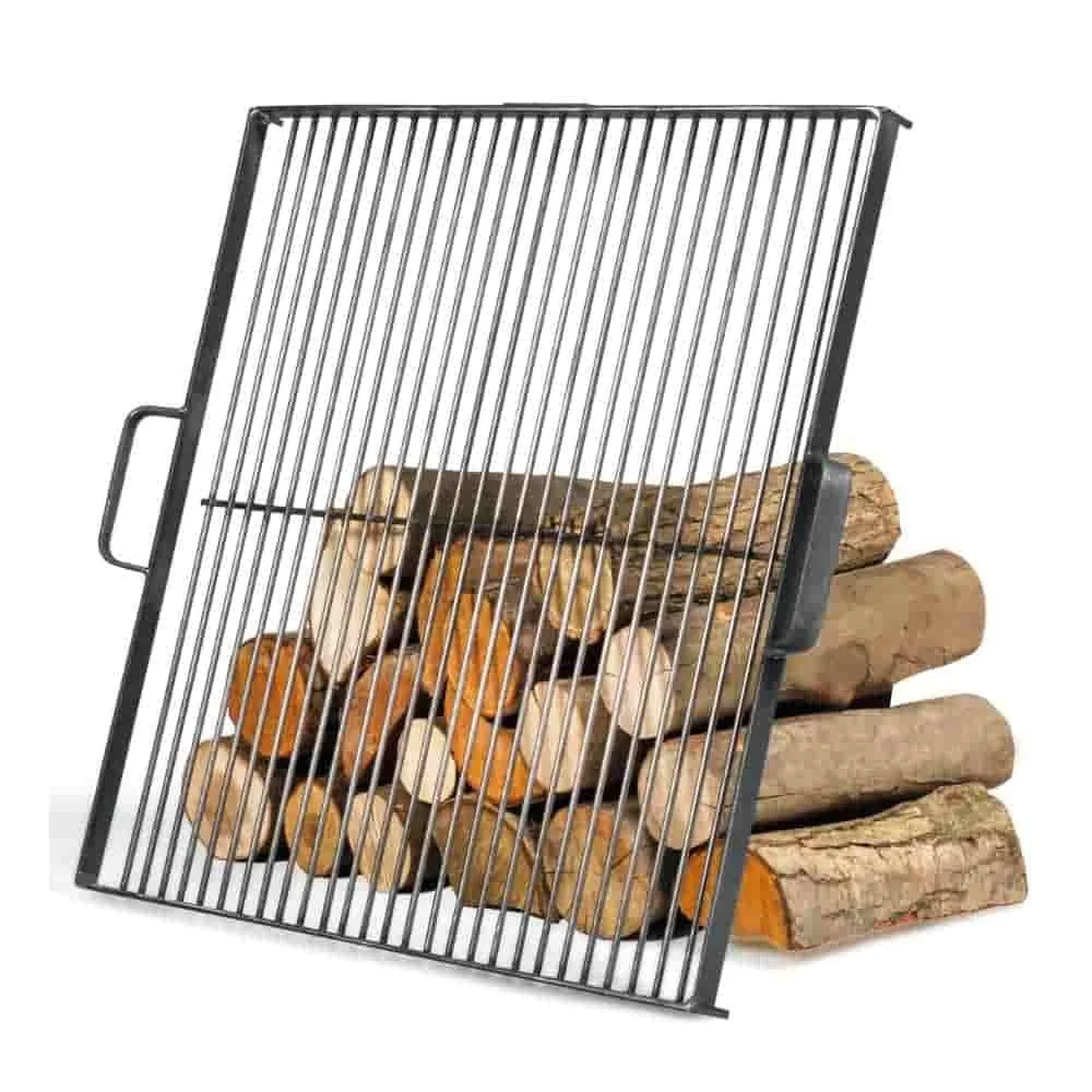 Vierkante Grillrooster Vuurschaal 60cm - Robuust Natuurstaal