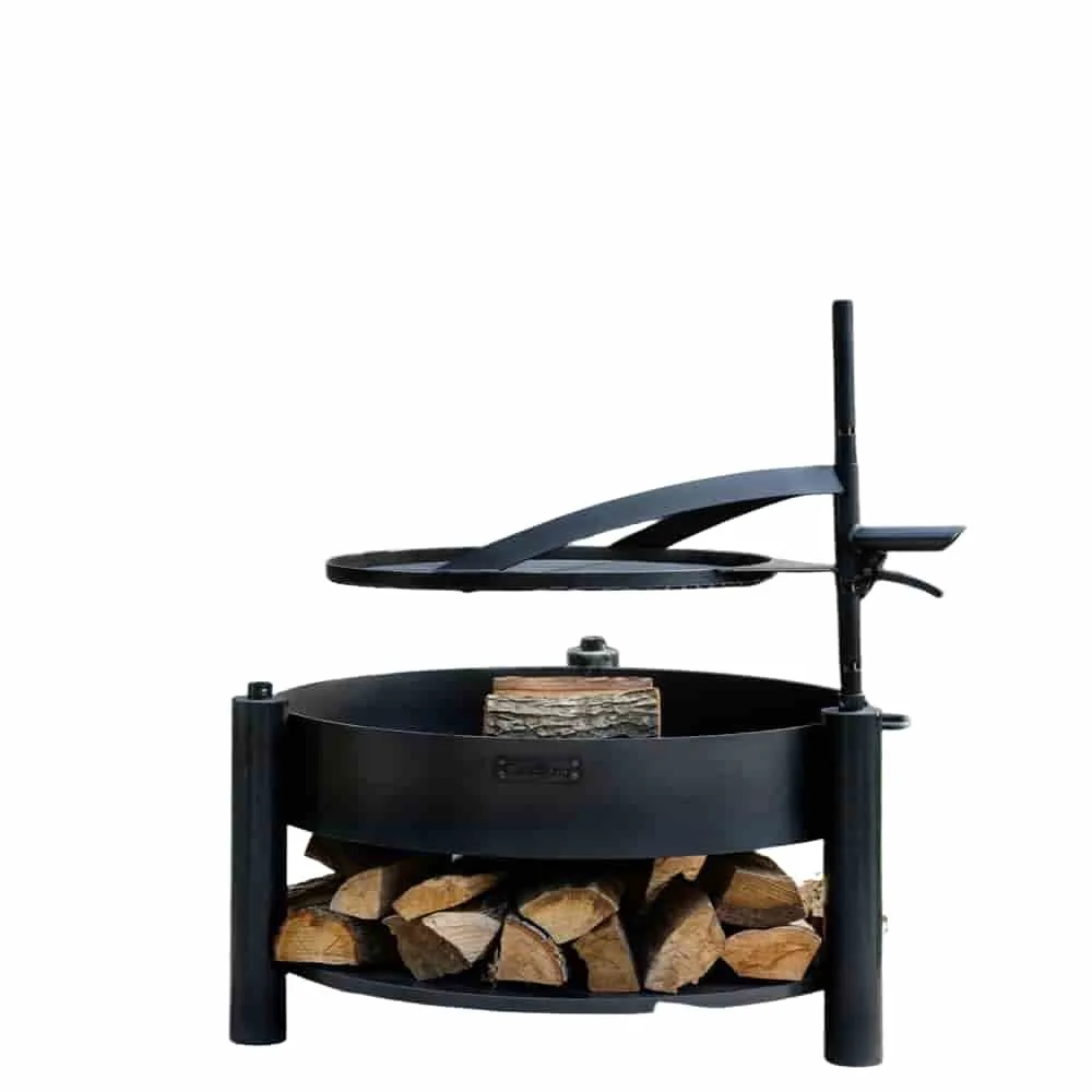 Multifunctionele vuurschaal met grillrooster - 80 cm - natuurstaal