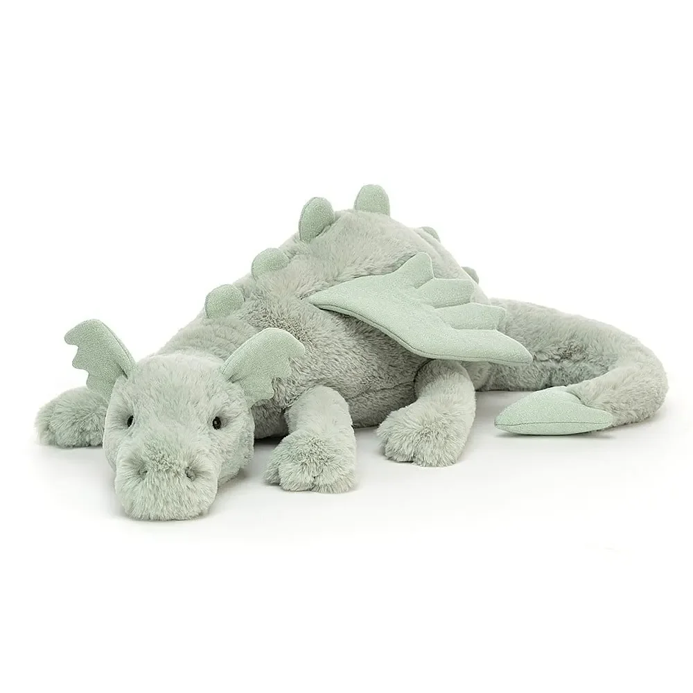 Jellycat Knuffel - Sage Dragon, Maat: Groot - H19 X B66 CM