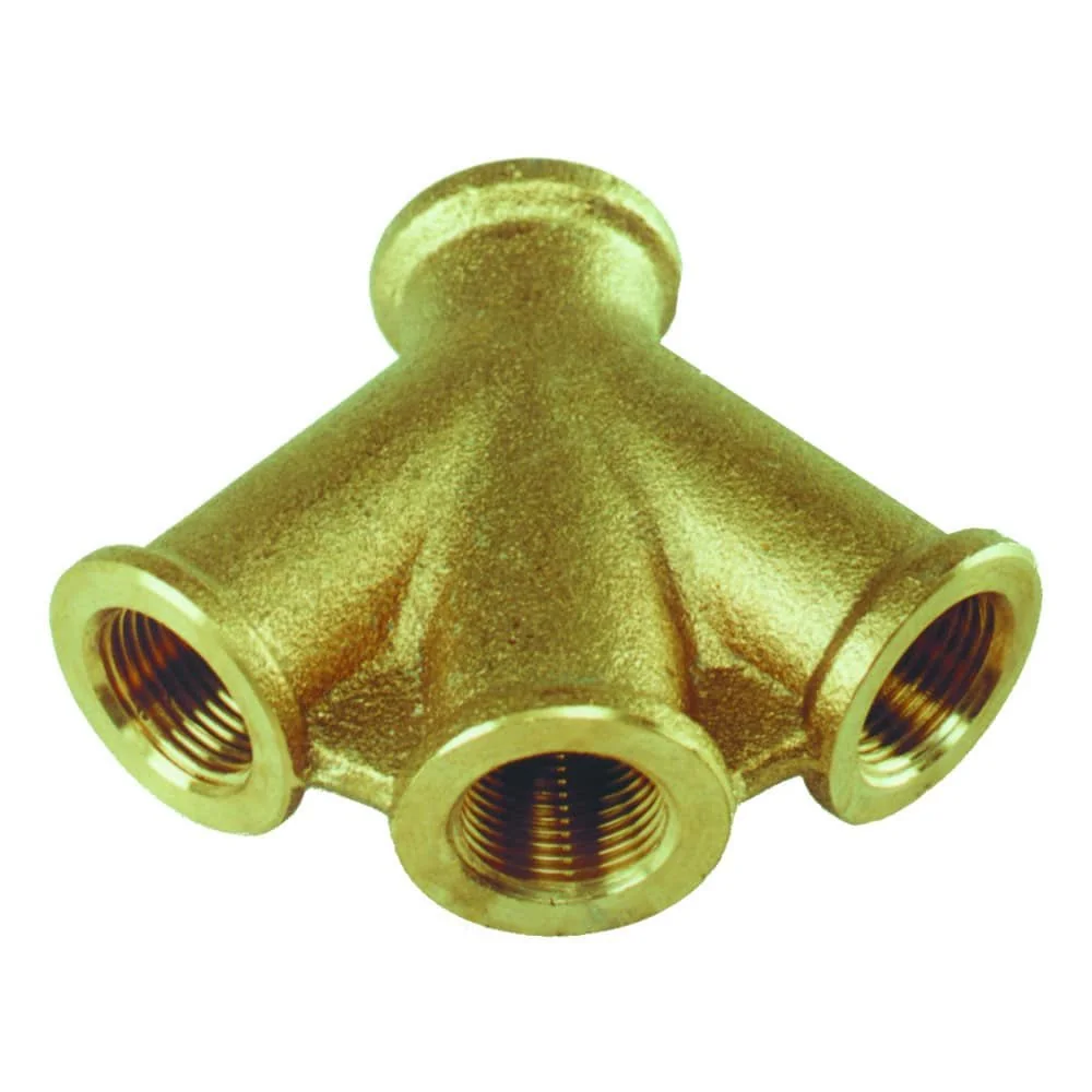 Perslucht Verdeler - Messing 3-voudig, 3/8 Inch