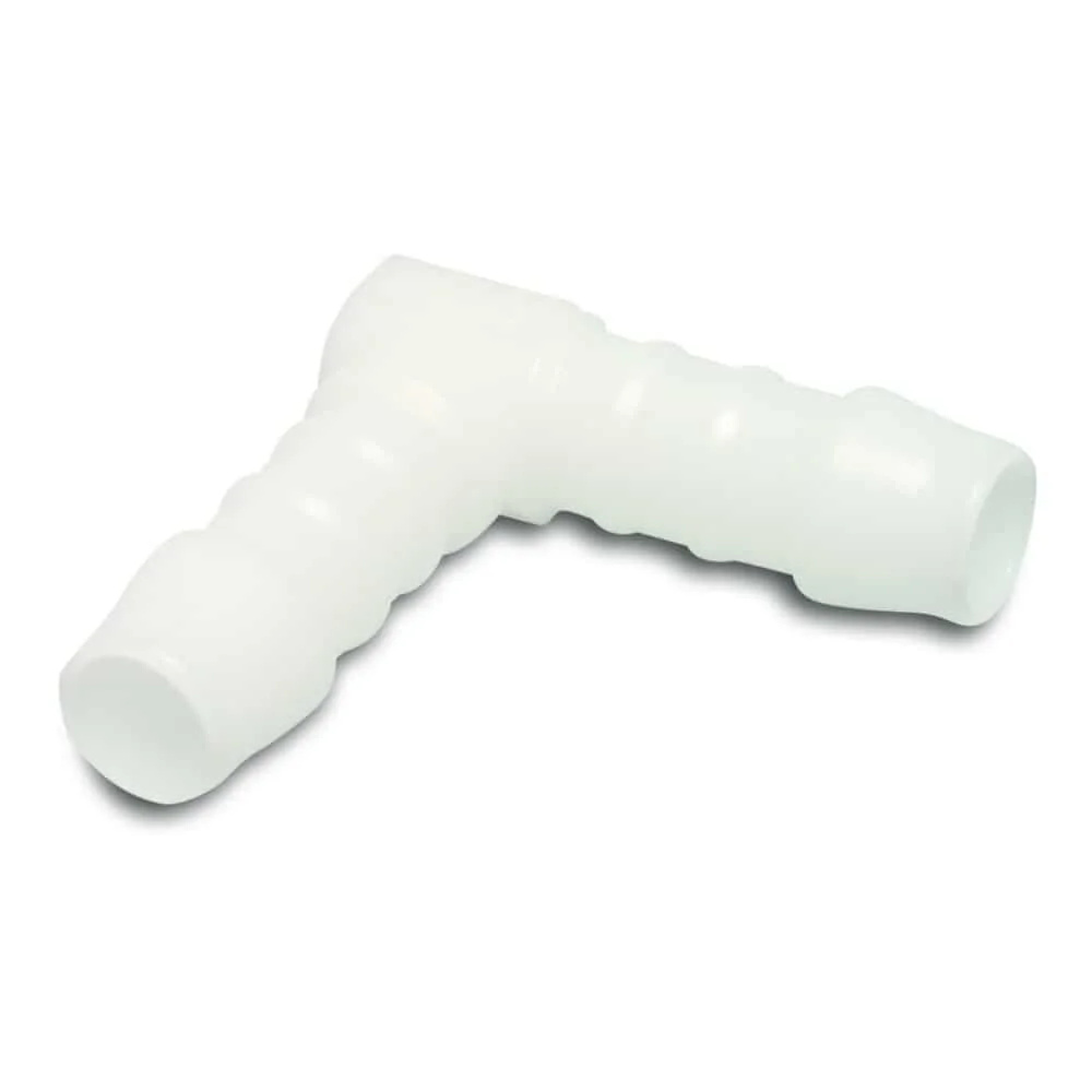 Slangverbinder 6mm, Kunststof Hoek 90°, POM